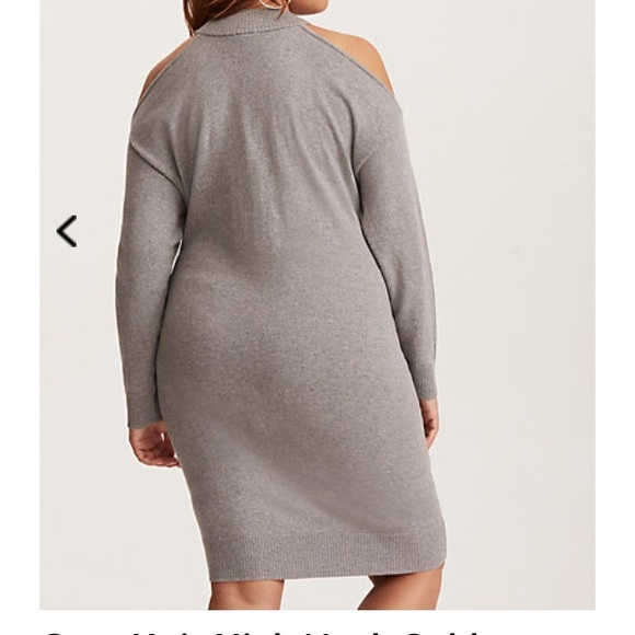 Torrid Cold-shoulder Sweater Dress - Picture 3 of 4